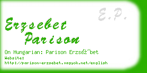 erzsebet parison business card